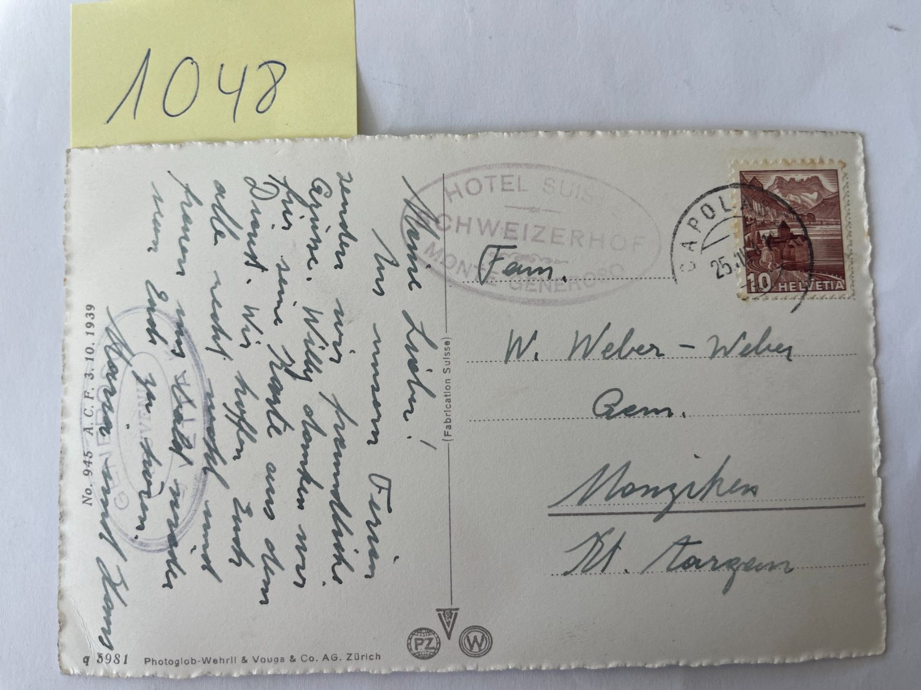 Cartes postales: alte Ansichtskarte Monte Generoso – D'occasion à Niederwil AG par dahu75 1