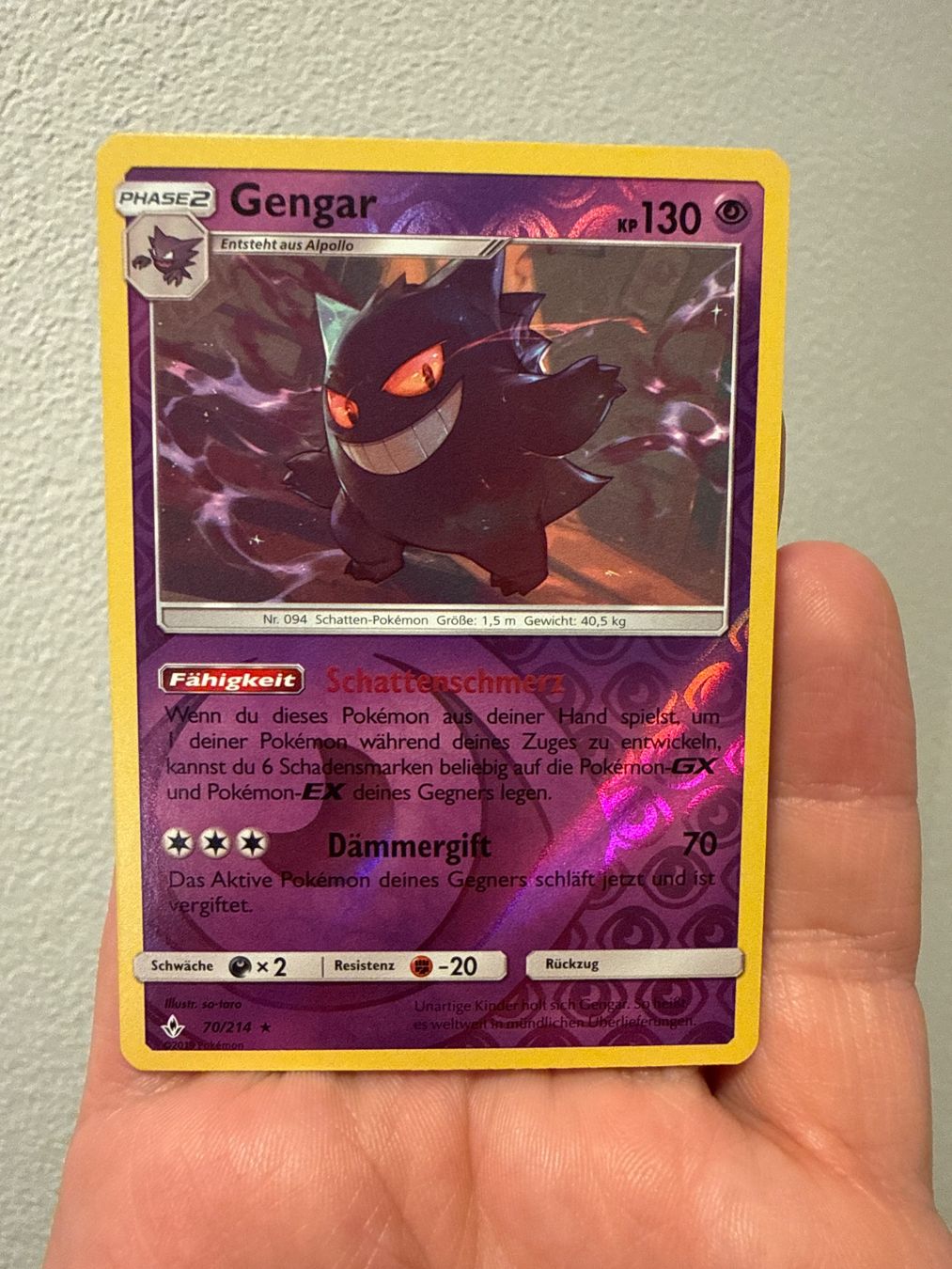 Cartoline: Pokemon Gengar revers holo – Usato da Frauenfeld venduto da Poke_Toniii