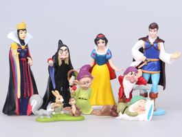 8 FIGUREN - SCHNEEWITTCHEN UND 7 ZWERGE - SNOW WHITE
