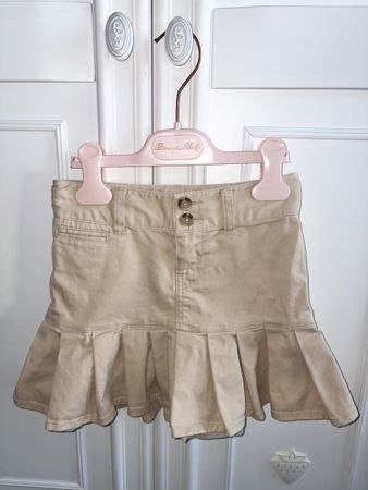 Ralph Lauren girls chino pleated skirt 6 Y