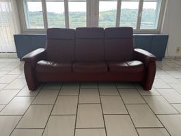 Rotes designer Echtleder Sofa