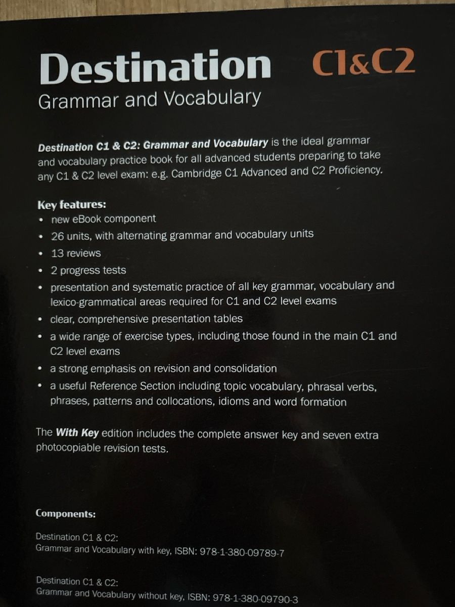 Libri: Destination grammar & vocabulary c1&c2  – Nuovo (secondo la descrizione) da Bern venduto da jan_nn8m 1