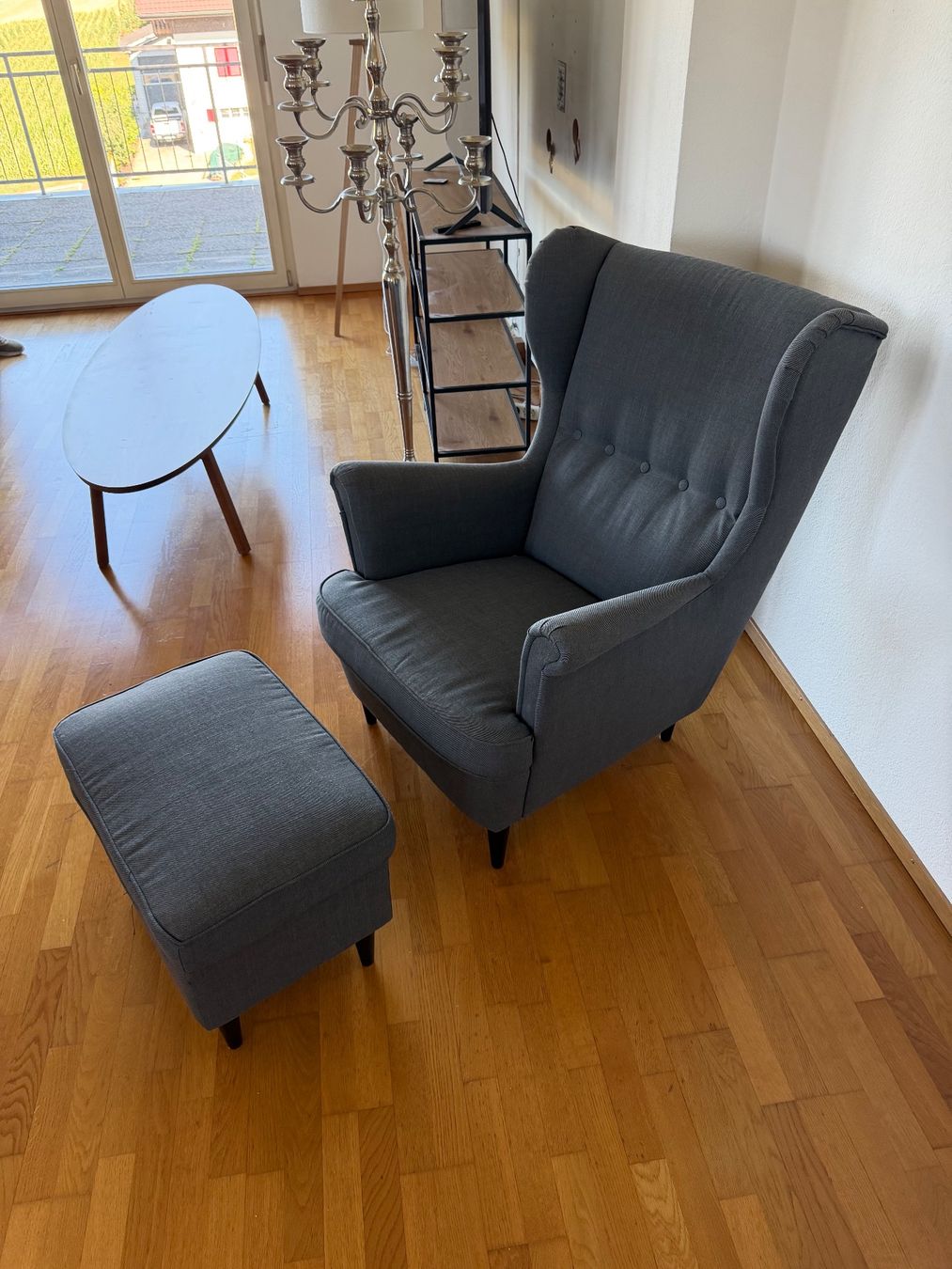 Ikea Poltrone: Sessel Strandmon inkl. Hocker - IKEA – Usato da Hüttikon venduto da Fawkes2