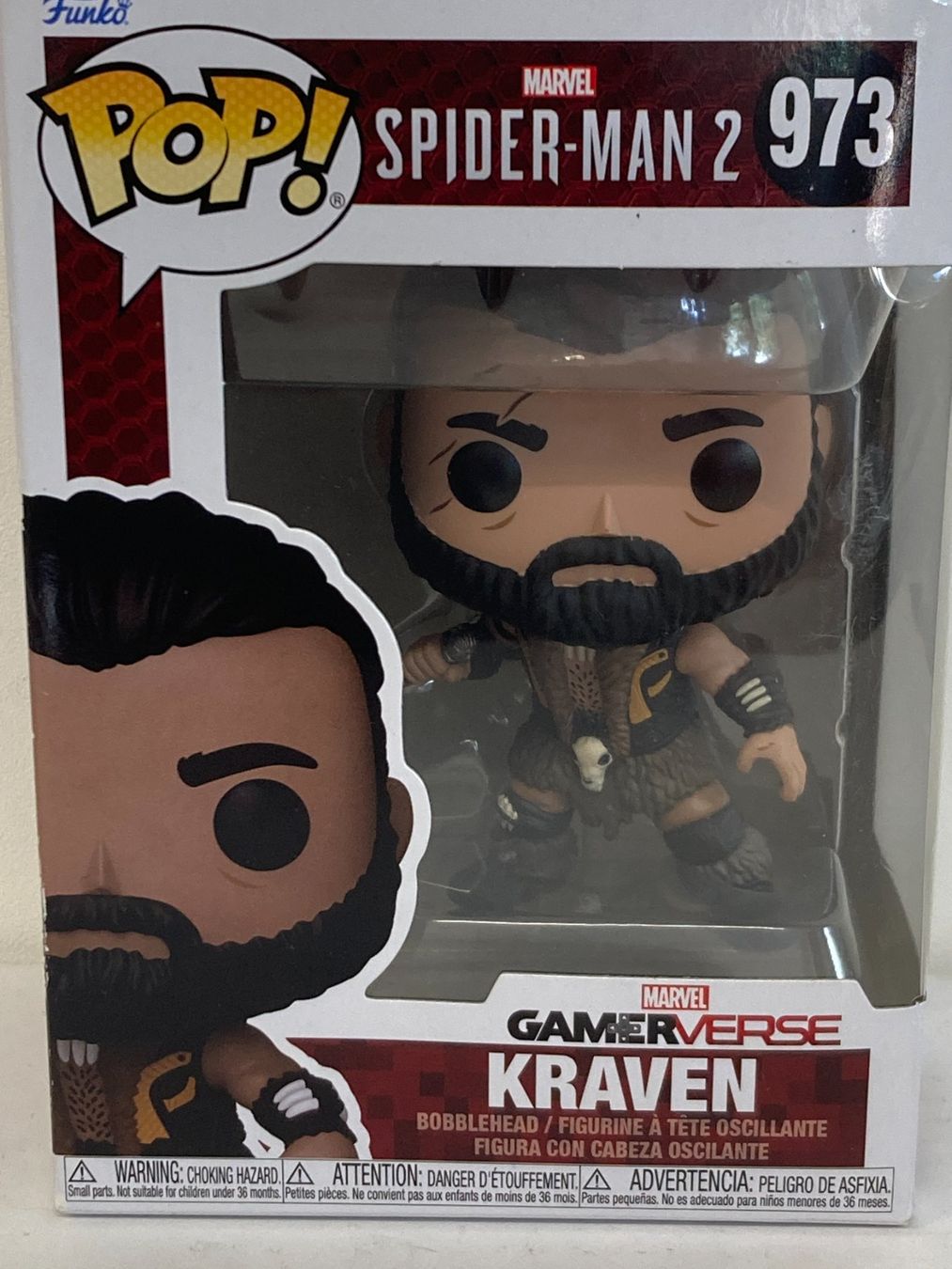 Funko Statuette: FUNKO POP! MARVEL 973 KRAVEN -SPIDER MAN 2  BOBBLEHEAD – Nuovo e nell'imballaggio originale da Vezia venduto da Aquarius_Age 1