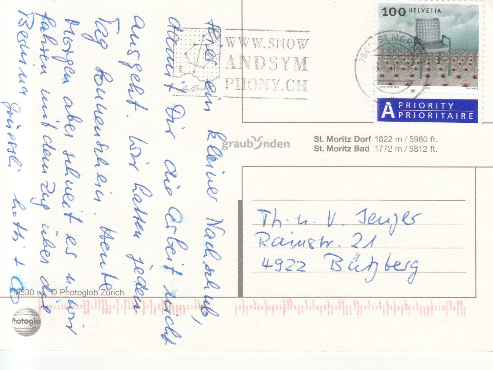 Cartoline postali: St. Moritz 2006 – Usato da Bürglen TG venduto da StampGraf 1