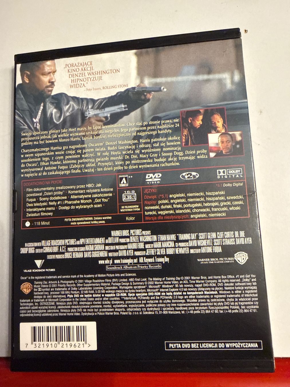 Tutti i DVDs: Training Day Denzel Washington – Usato da Neuhausen venduto da D-MAC 1