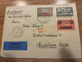 087. FLUGBRIEF MIT F9, SBK 82.-