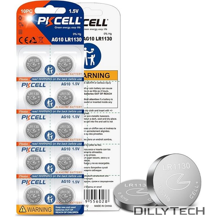 Caricatori & Batterie: PKCELL AG10, LR54, 389 Knopfzellenbatterie - 50 Stk. – Nuovo e nell'imballaggio originale da Erlenbach ZH venduto da dillytech.ch 1