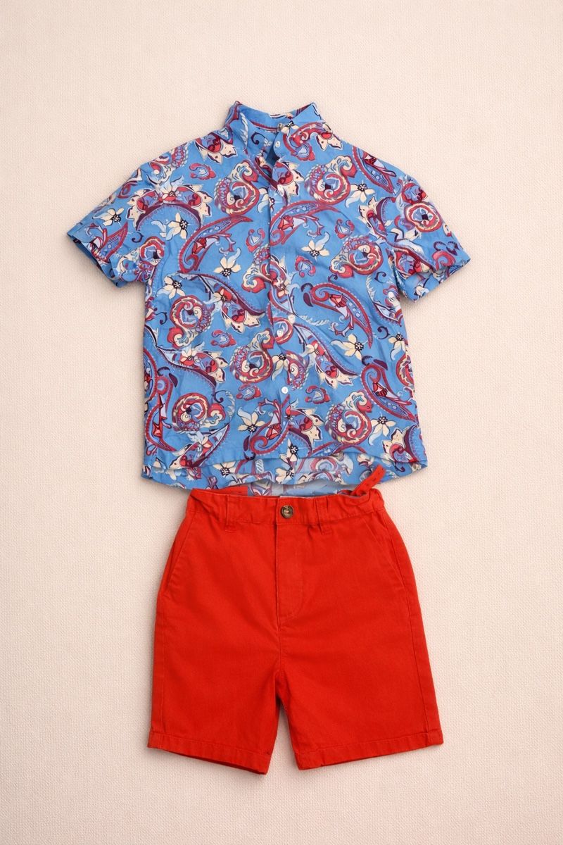 Lotti & Set di vestiti: ENSEMBLE ENFANT CHEMISE ET SHORT – Nuovo (secondo la descrizione) da Lausanne venduto da mar_6snp 1