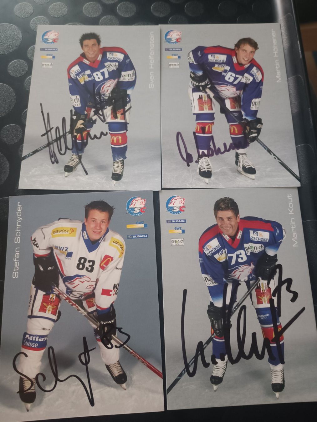 Autogramme: ZSC  Set -  4x handsigniert – Gebraucht aus Menziken von Artographs