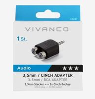 Adapter 3,5 mm Klinke  2x Cinch