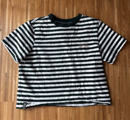 Superdry gestreiftes T-Shirt weiss/grün Gr. 36