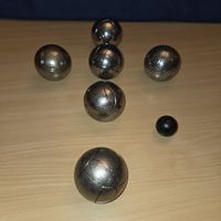 Boule Set 6 Metallkugeln und Zielkugel gebraucht