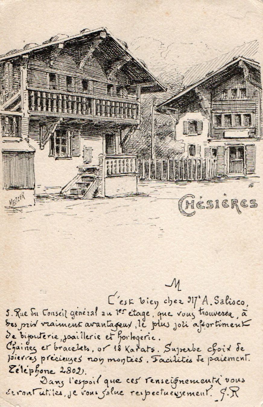 Cartoline postali: Chesières – Nuovo (secondo la descrizione) da Melano venduto da pisonsdro