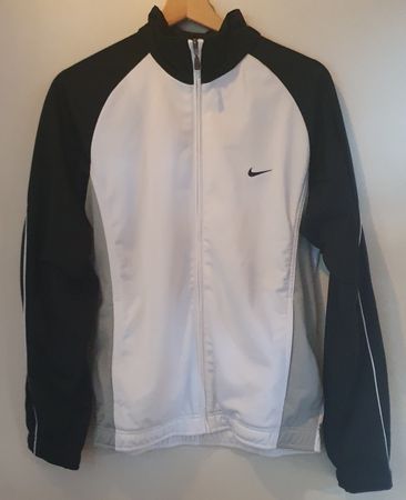 Nike Vintage Trainingsjacke schwarz weiss grau Y2K Grösse S