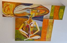 Modernes Gemälde - Ballerina von W. Stricker
