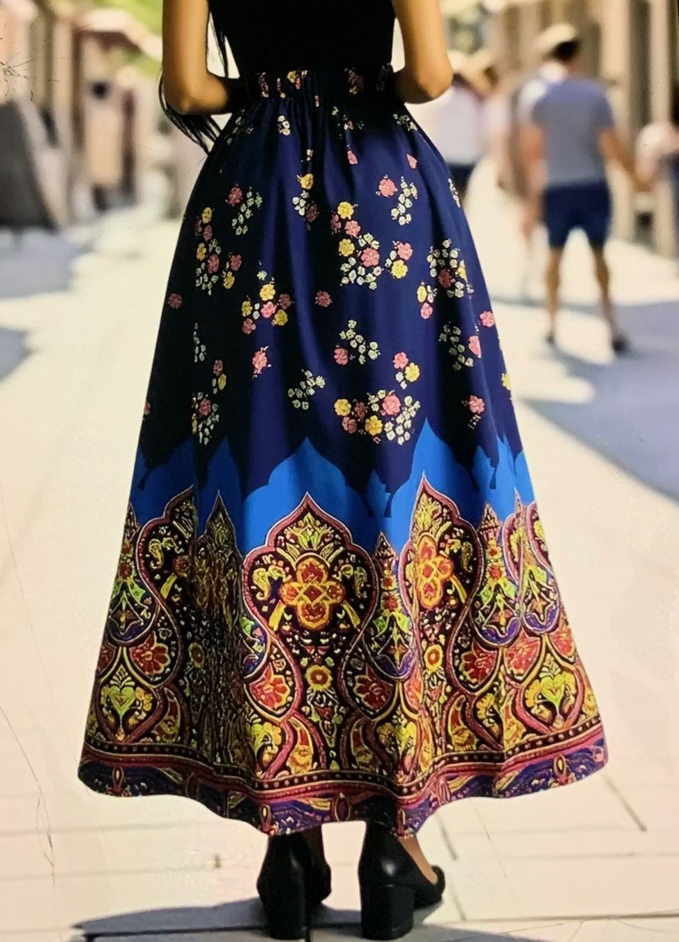 Gonne: Gonna lunga-tg M/L-nuova-chic per primavera – Nuovo e nell'imballaggio originale da Locarno venduto da Fixed8 5