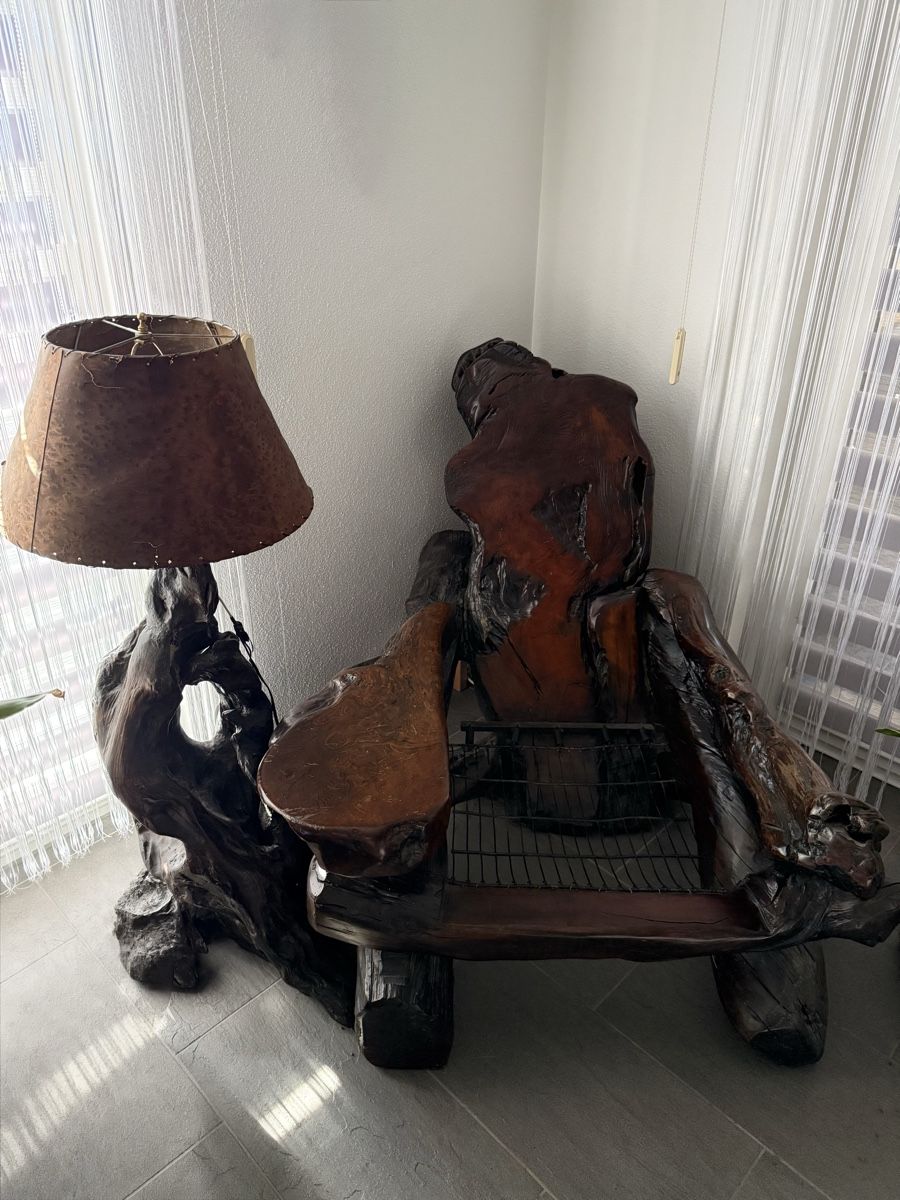 Poltrone: Redwood-Sessel mit Lampe  – Usato da Brittnau venduto da Sissi_0815 1