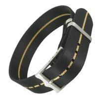 NATO Strap Uhrenrmband Premium Schliesse 22 mm  schwarz 6794