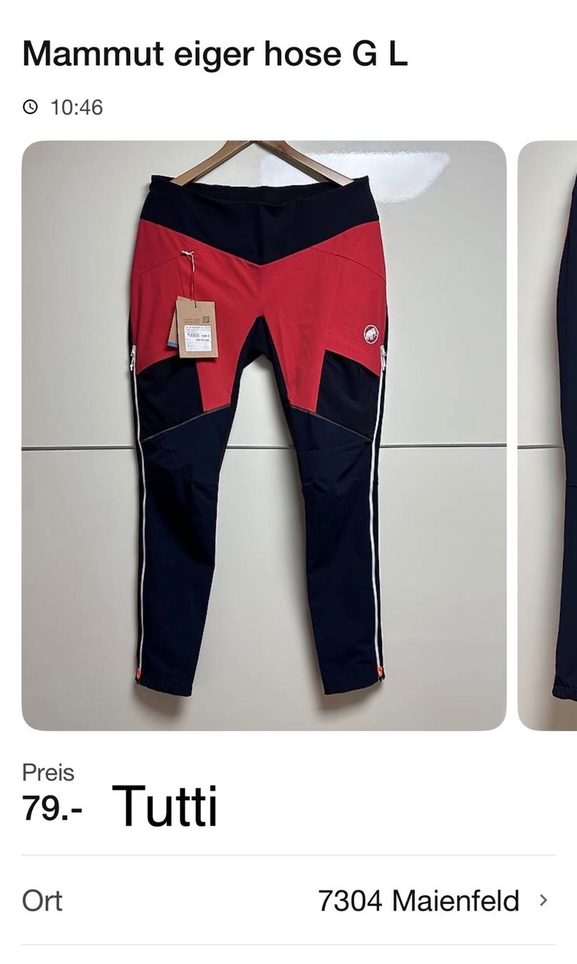 Mammut Hosen: Mammut eiger hose G L – Neu und originalverpackt aus Maienfeld von tobeyl2020 2