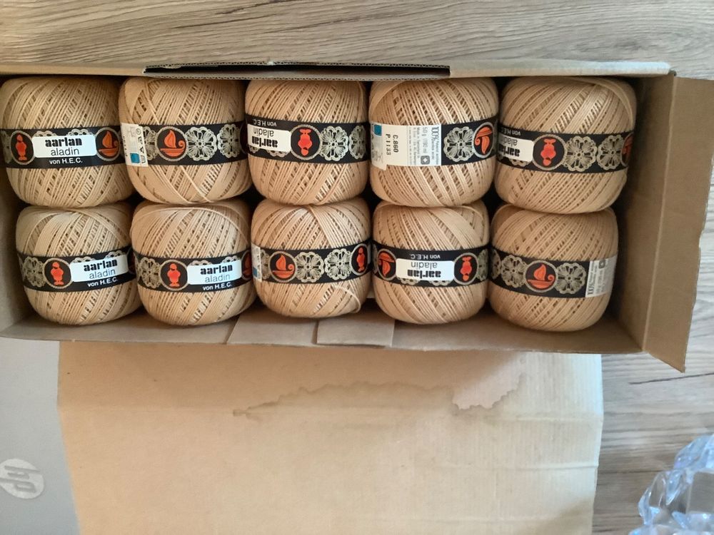 Häkelgarn Aus Baumwolle – 10 Knäuel Größe 8 In Coffee-Farben – Für Häkeln & Sticken