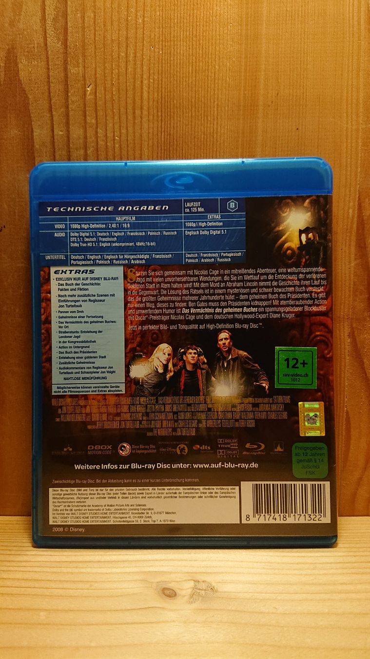 Alle DVDs: NATIONAL TREASURE 2 auf Blu-Ray mit Nicolas Cage – Gebraucht aus Wilderswil von Exebub 1