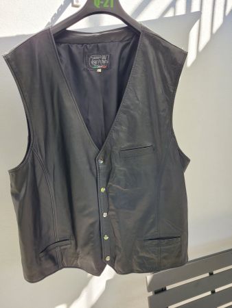 Leder Gilet