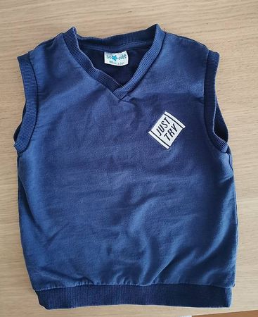Weste Gr. 98, 100% Baumwolle, dunkelblau 