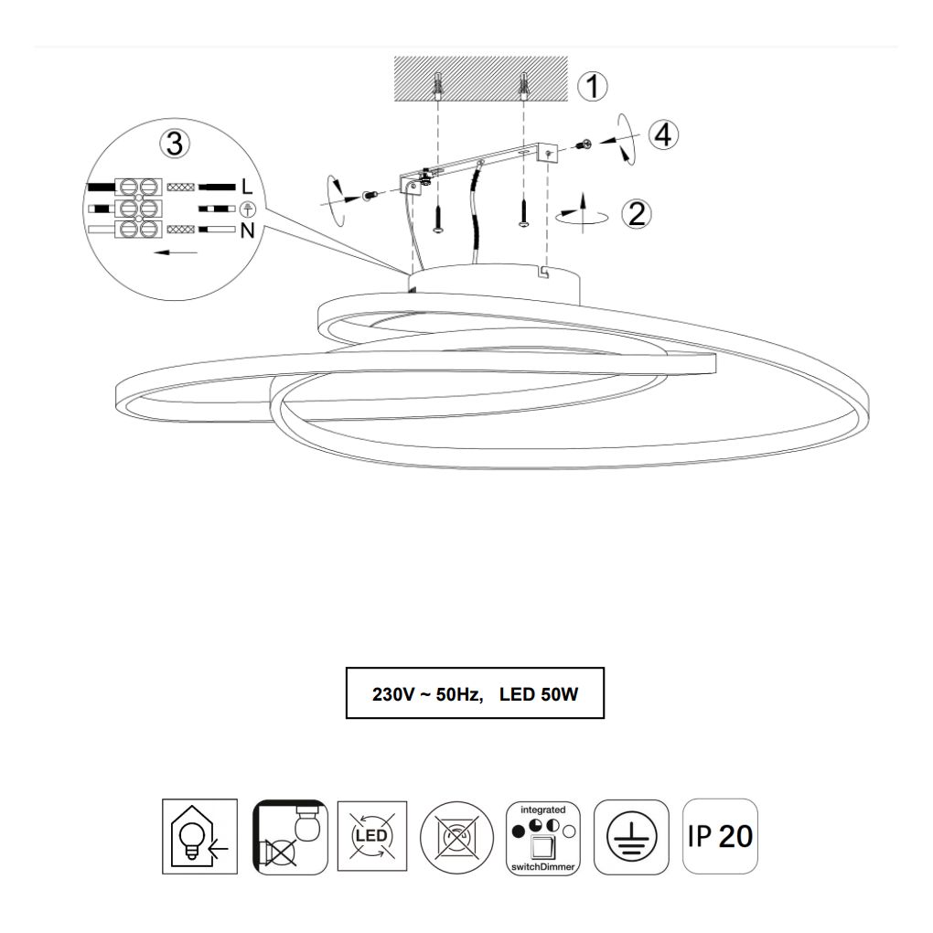 Lampadari & plafoniere: LED Deckenleuchte, Weiss, Dimmer, 7000LM – Nuovo (secondo la descrizione) da Kreuzlingen venduto da Smart-Light 2