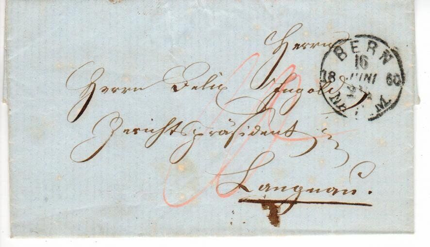 Tutti i francobolli: Kleinbrief Bern - Langnau 1860 – Usato da Wolhusen venduto da Curver9