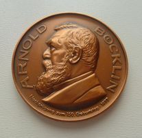 Medaille ++ Arnold Bocklin 1897, NP zum 150. Geburtstag 1977