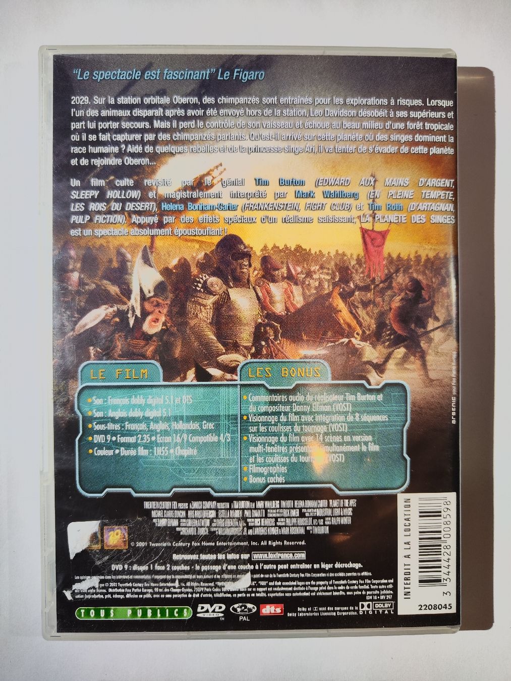 Alle DVDs: DVD - La planète des singes – Gebraucht aus Commugny von Teksen 1