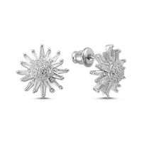 Ohrstecker 925 Silber Zirkonia Stern 15mm