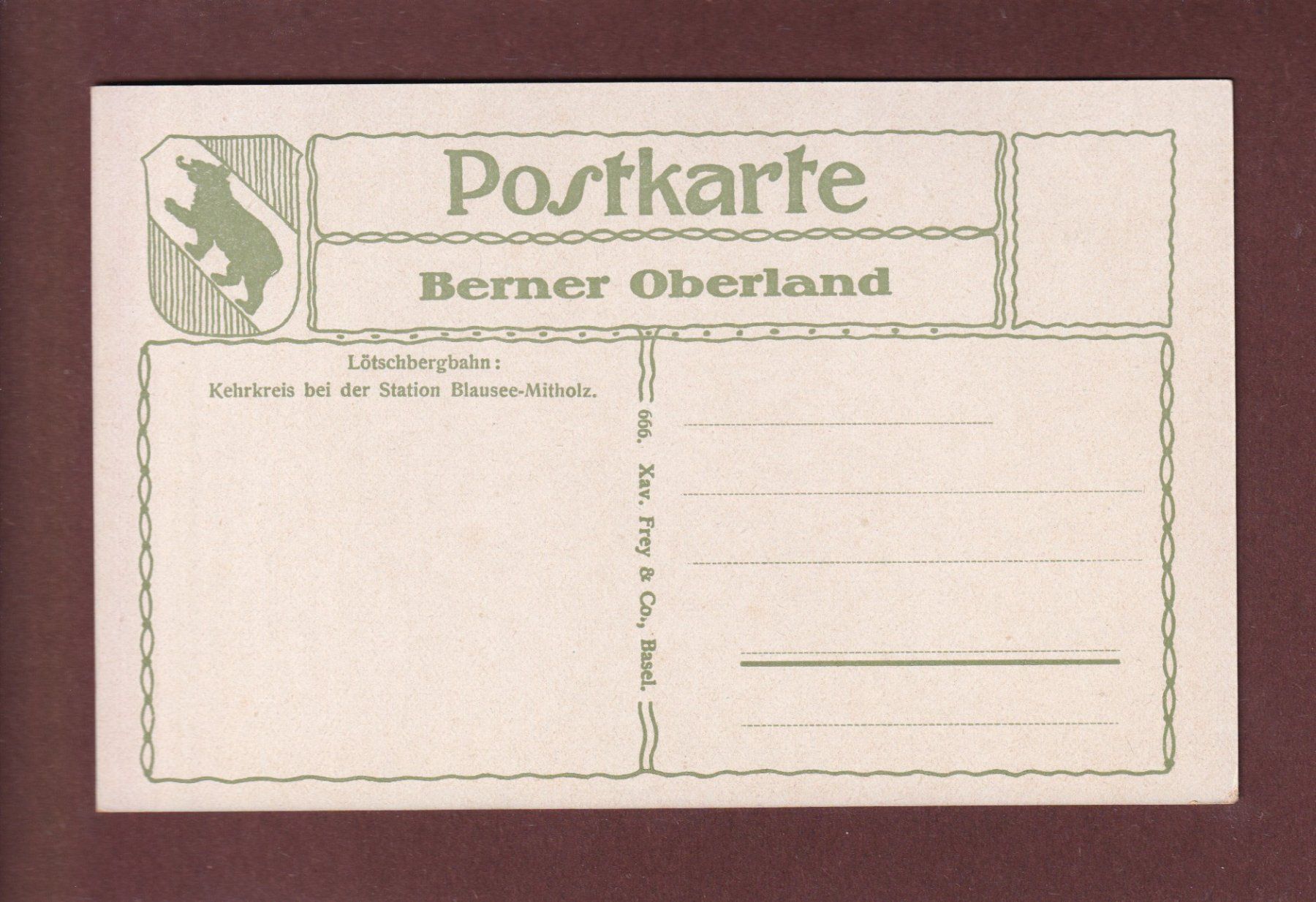 Ansichtskarten: Lötschbergbahn - Bei der Station BLAUSEE-MITHOLZ – Gebraucht aus Pully von nicecards-shop 1