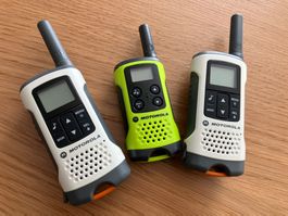 3 Motorola Funkgeräte Kids Spiele Outdoor TLKR T41 T50