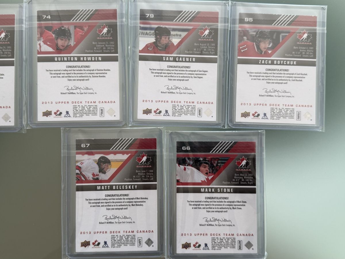 NHL Carte collezionabili: Upper Deck Team Canada Gold Signatures – Usato da Winterthur venduto da mlindholm 3