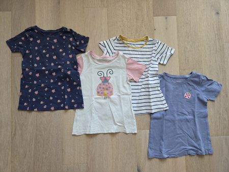 Mädchen T-Shirts 4er Pack Gr. 98/104 Friboo