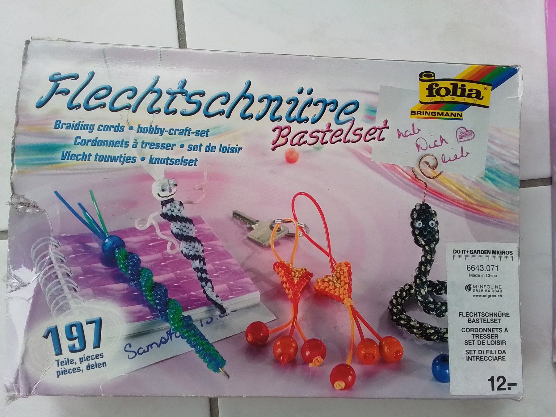 Kit bricolage: BASTELSET  Flechtschnüre – Usato da Heimberg venduto da sunny1970 1