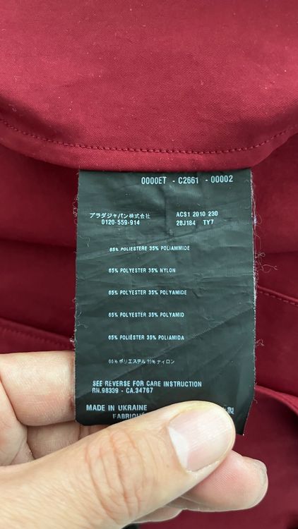 PRADA Windbreaker Trenchcoat Jacke Rot Gr. 40 M 4