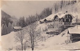 Alte Winter Postkarte Adelboden Hotel Pension Kuldi!