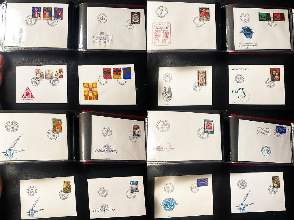 Tutti i francobolli: Ersttagsbriefe FDC Lichtenstein 1961 bis 1989 – Usato da Luzern venduto da VictorHugenay 3