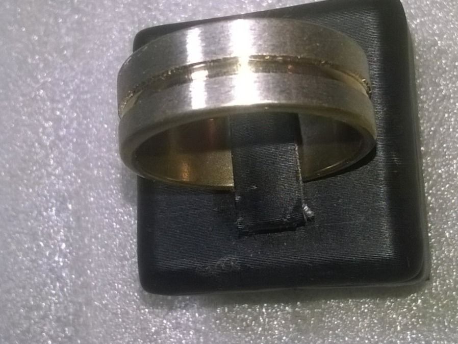 Anelli: ring edelsthal,,silber farbe,,und vergoldet – Nuovo (secondo la descrizione) da Basel venduto da bijoutrie_4