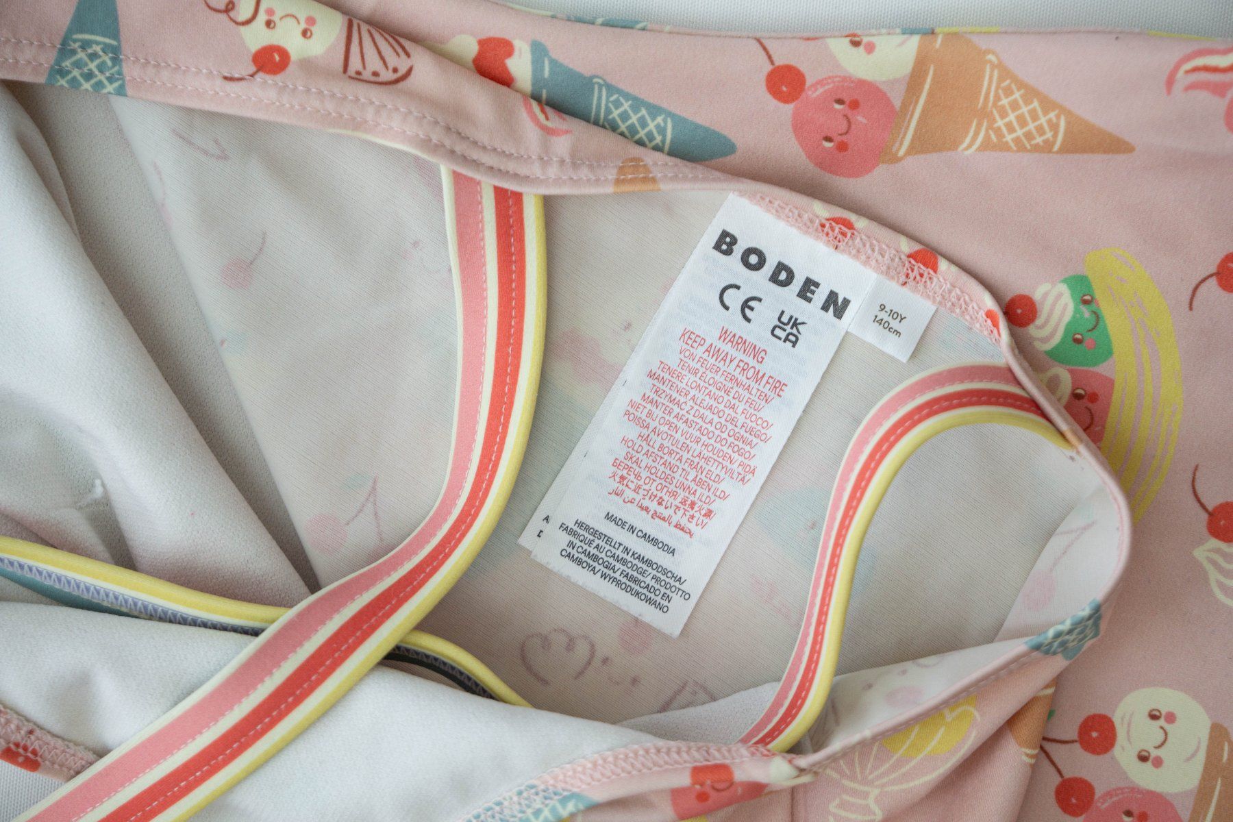 Costumi da bagno & Bikini: Badeanzug Eiscreme Rosa - Gr.134/140 - 9-10 J – Usato da Zürich venduto da sambaum 3
