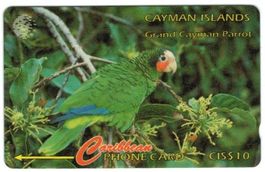 Telefonkarte Cayman Islands Papagei