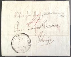 1836 Vorphila Brief mit Inhalt und Siegel  -Wädenswil Schwyz