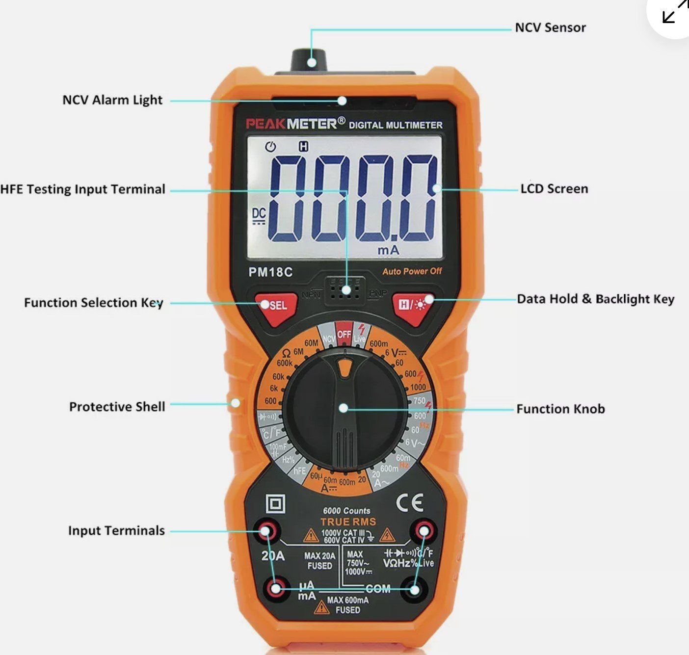 Misurare: Digital Multimeter Peakmeter PM 18C Fabrikneu in OVP – Nuovo e nell'imballaggio originale da Horw venduto da Arta20000 2