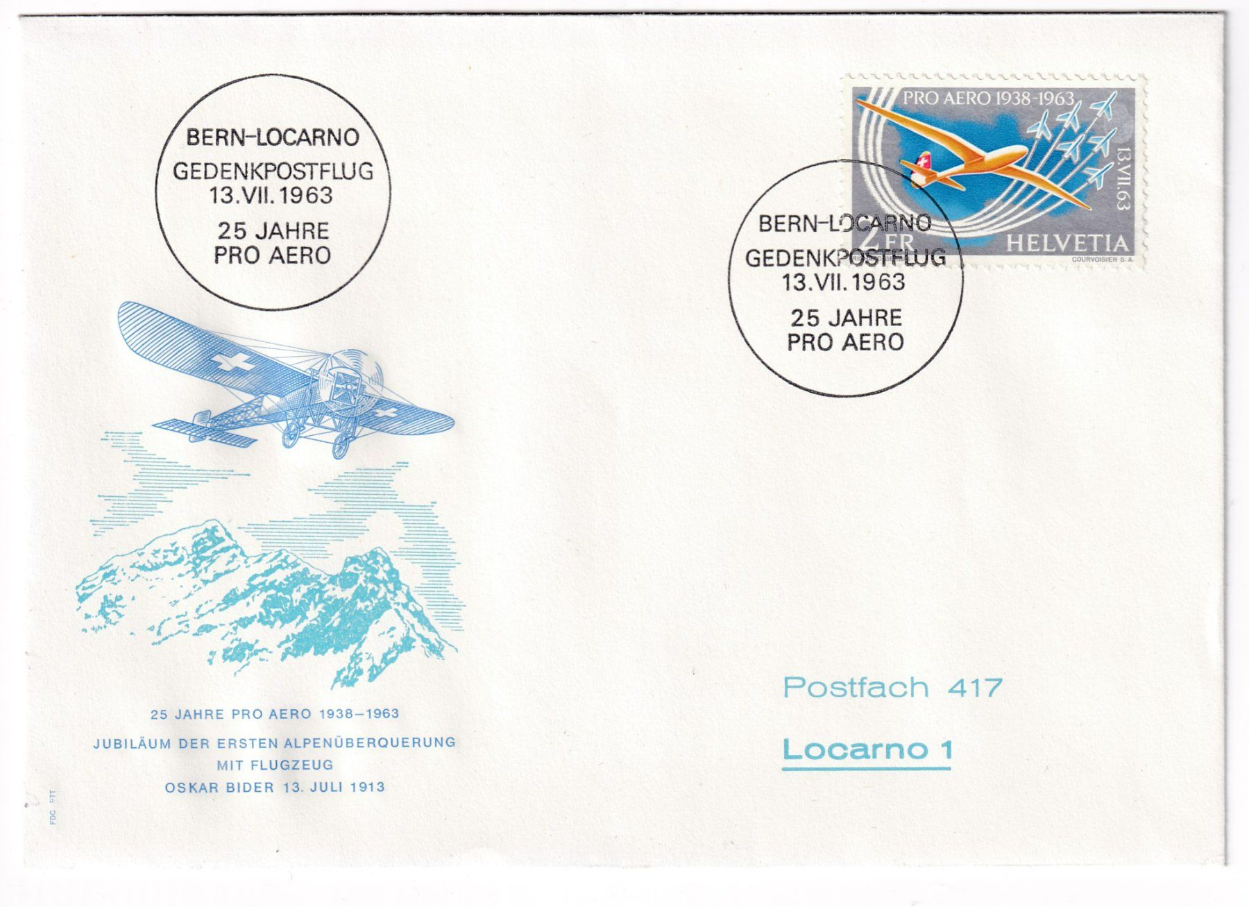 Tous les timbres: Flugpostbrief 1963 – D'occasion à Neuchâtel par karlpierrino