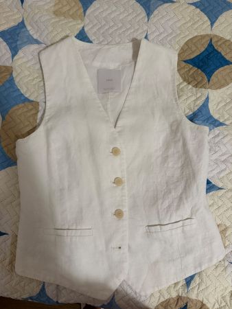 Gilet Mango blanc taille S état neuf