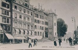 GENÈVE - Rue et Tour de la Corraterie