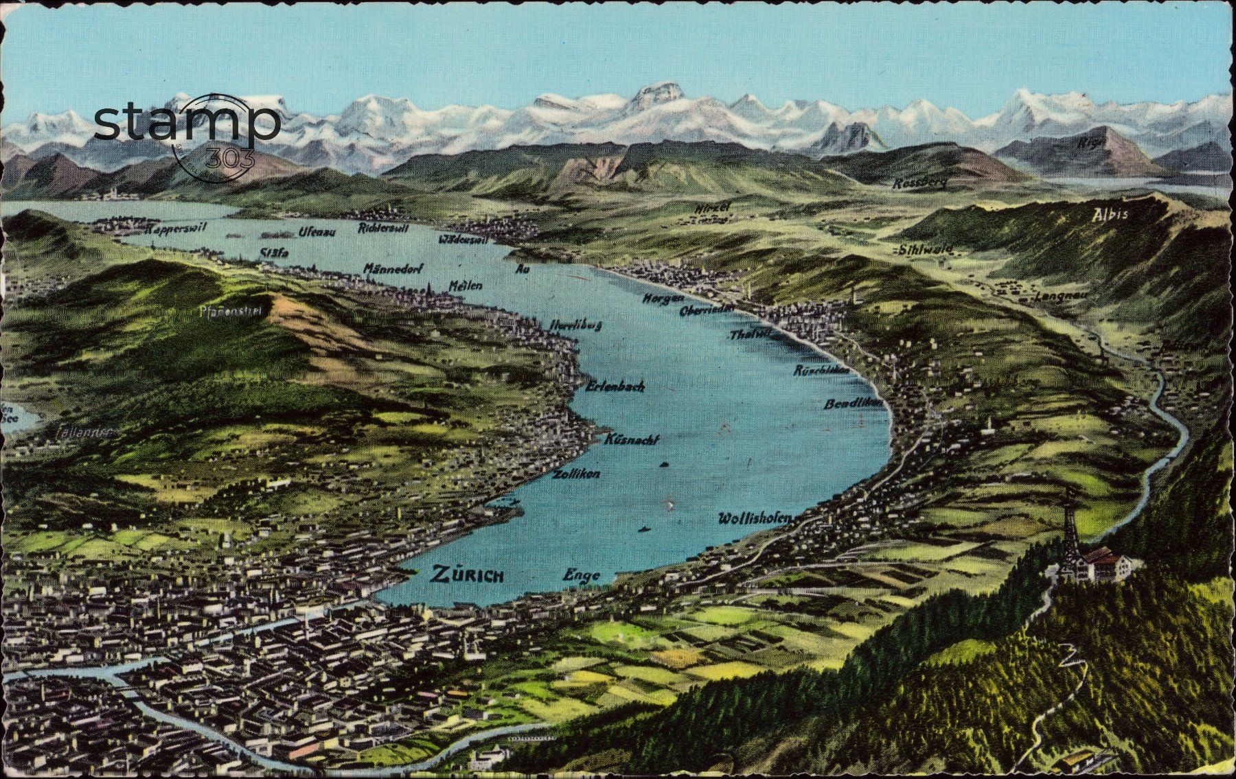 Ansichtskarten: 1962 AK Zürichsee – Gebraucht aus Eggersriet von stamp303